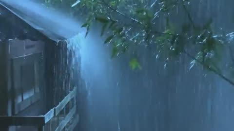 Sleep Instantly with Heavy Rain & Thunder on Roof | Deep Rainforest Sounds for Stress Relief