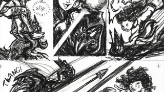 Charcoal Art for Page 48 in 13 minutes