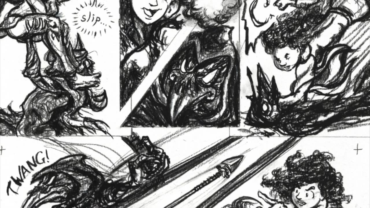 Charcoal Art for Page 48 in 13 minutes