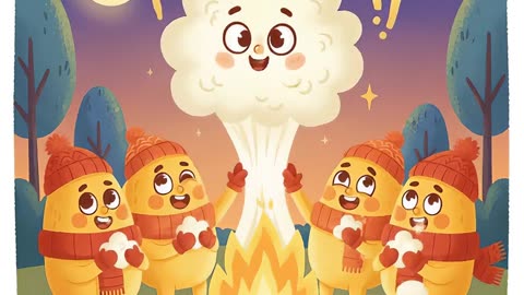 five cartoon corn