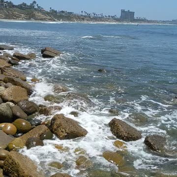 Rocky Shore Pacific Beach Point June 2025 #ocean #nature #shorts