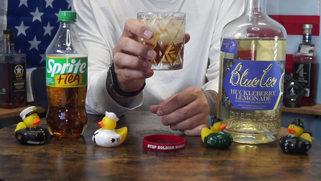 Wilbur Eyestone - Blue Ice Huckleberry Lemonade Vodka & Sprite + Tea