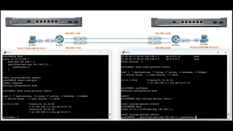 Juniper Routing: How to configure backup static routing on Juniper junos
