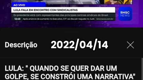Lulaladrão já estava se preparando para dar o golpe no Brasil desde abril de 2022 : " QUANDO SE QUER DAR UM GOLPE, SE CONSTRÓI UMA NARRATIVA"