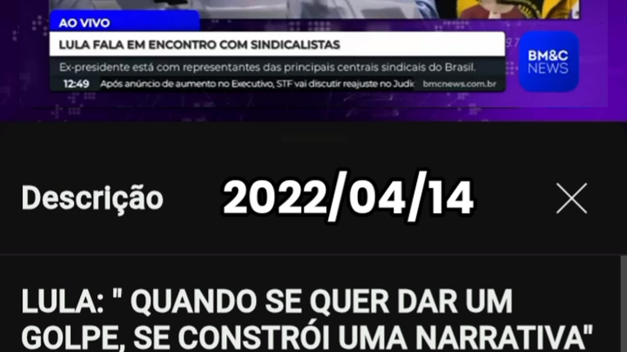 Lulaladrão já estava se preparando para dar o golpe no Brasil desde abril de 2022 : " QUANDO SE QUER DAR UM GOLPE, SE CONSTRÓI UMA NARRATIVA"