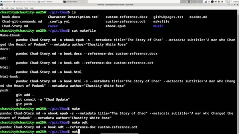 Using git for a book project