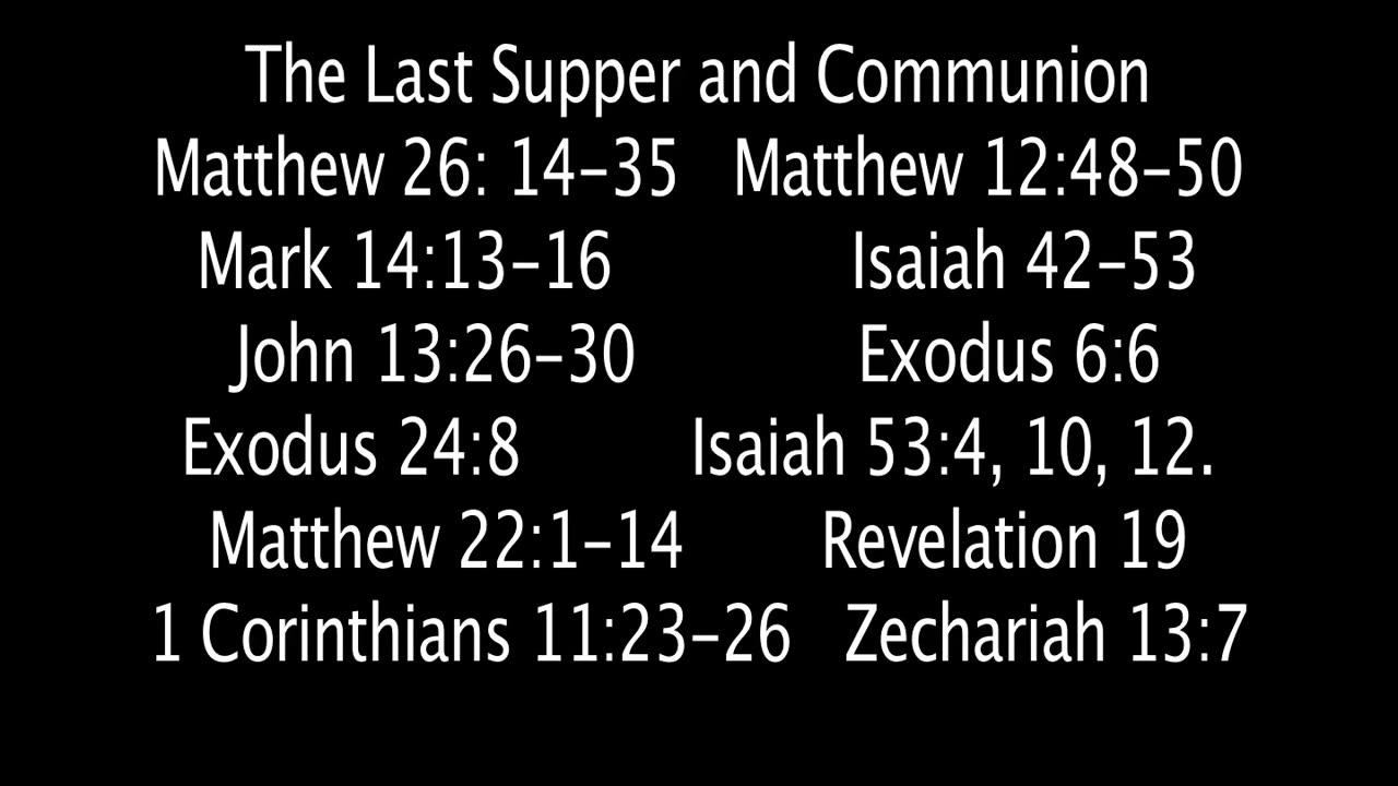 Sunday April 6, 2025. The Last Supper and Communion.