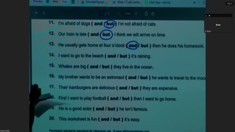 5-27-25 Grammar So, Because, and, but / Gramática Entonces, porque, y, pero