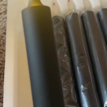 6 Pack 3D Wick Plastic Black Flameless Taper Candles,