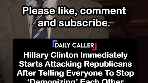 Hillary Clinton Says ‘Don’t Demonize Others’ — Then Attacks GOP
