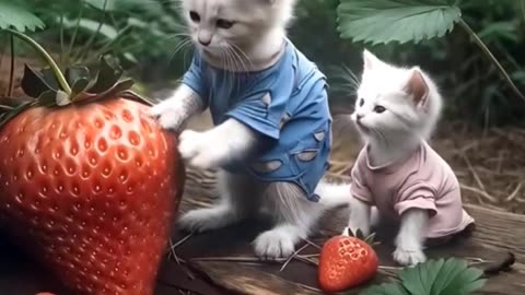 Two Poor Kittens Save for a Swim Ring 🐱💧 | Funny & Cute AI Shor