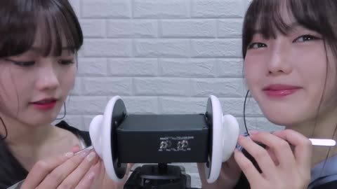 ASMR Japanese and Korean Ear Cleaning Roleplay Japanese and Korean Twin Ears Cleaning