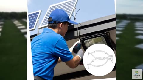 NULYLU Solar Light Pole Mount Adapter Kit with Hoops and Iron Sheet for Street L