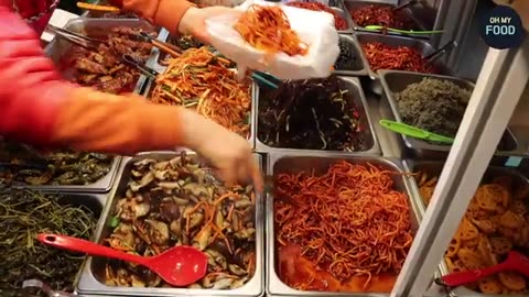 Insanely Cheap?! Order One Soup & Get 40 Side Dishes FREE | Crazy Korean Street Food