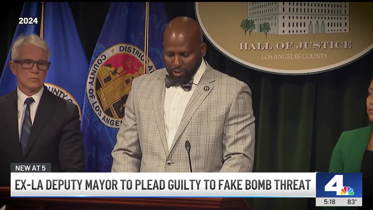 L.A. Deputy Mayor calls in fake bomb threat from his own cell phone.