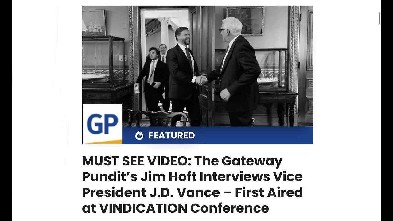 The Gateway Pundit’s Jim Hoft Interviews Vice President Vance – Aired at VINDICATION Conference