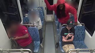 Black Man Stabs White Ukrainian refugee Woman in neck on Train