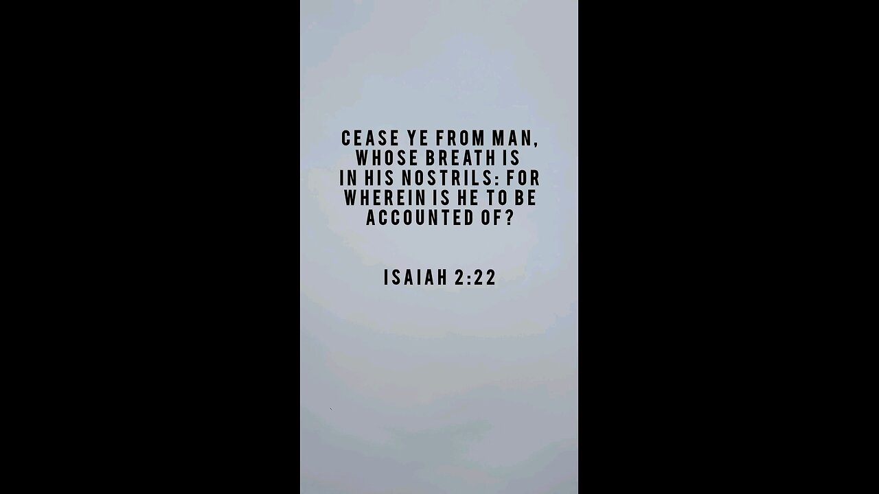 Trust in God not Man