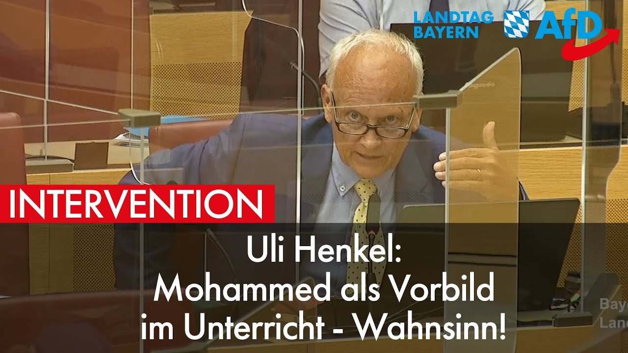 Mohammed als Vorbild im Unterricht - Wahnsinn! (2021) Bayric.LTG´s`Rede AfD Uli Henkel