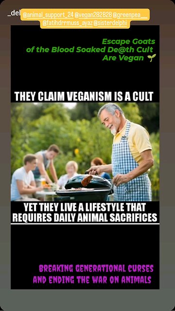 Escape the De@th Cult -Go Vegan 🌱
