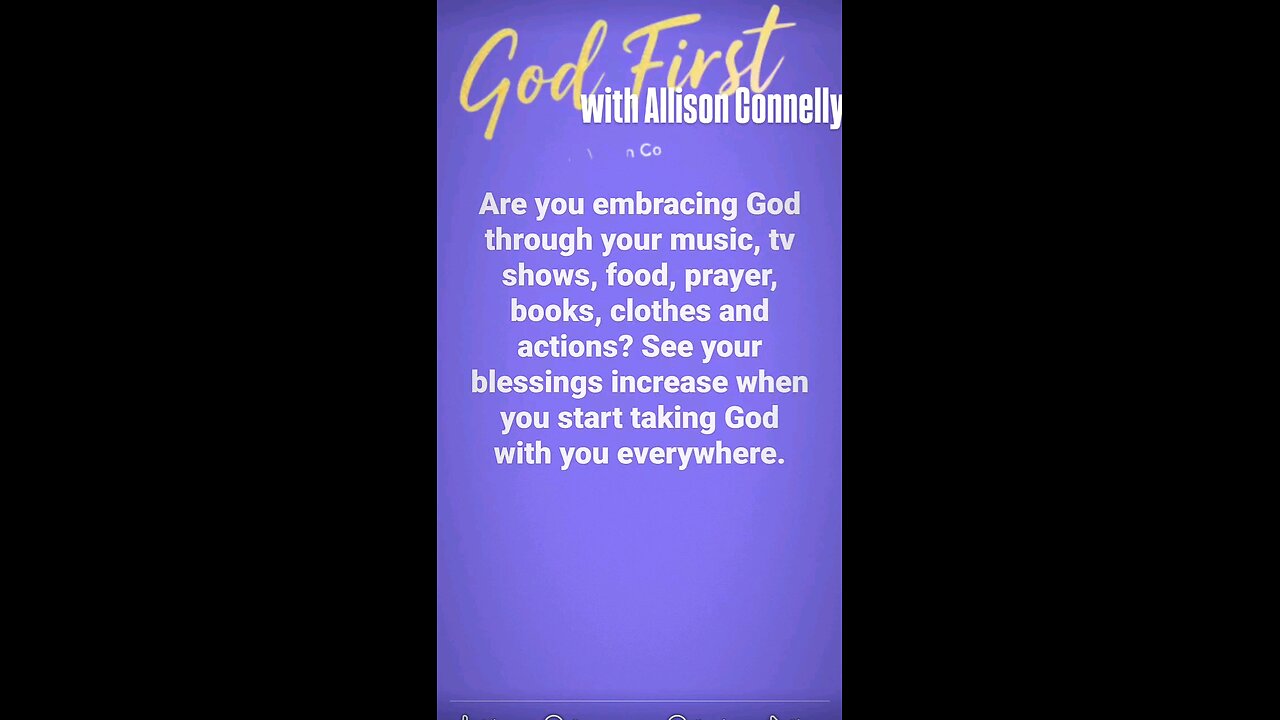 The way you live affects your relationship with God.