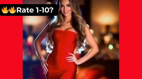 🔥 Rate Her Body in This Red Evening Dress 1-10? 😍 Supermodel 4K