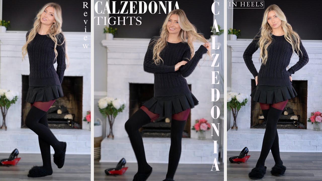 How To Layer Calzedonia 50 Denier Tights And Cashmere Socks | Review & Try On