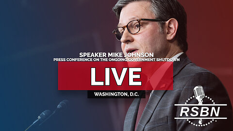 LIVE REPLAY: Speaker Johnson Press Conference on the Ongoing Government Shutdown, and More - 11/3/25