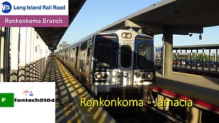 Riding a Kawasaki M9 EMU Train on the Long Island Railroad from Ronkonkoma to Jamacia