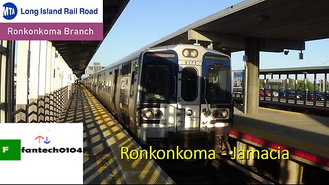 Riding a Kawasaki M9 EMU Train on the Long Island Railroad from Ronkonkoma to Jamacia