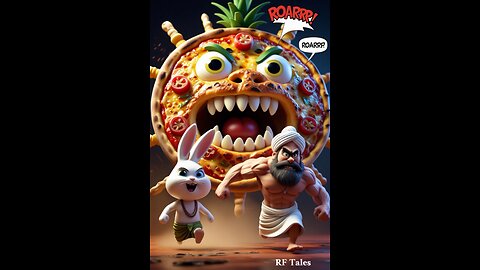 The Farmer, The Rabbit & The Angry Pizza! 😱🍍#trending #shorts #ai #rabbit