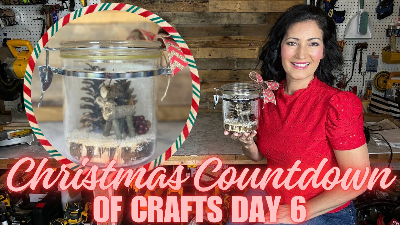Christmas Countdown of Crafts Nature Edition Day 6, Making a Forest Themed Snow Globe