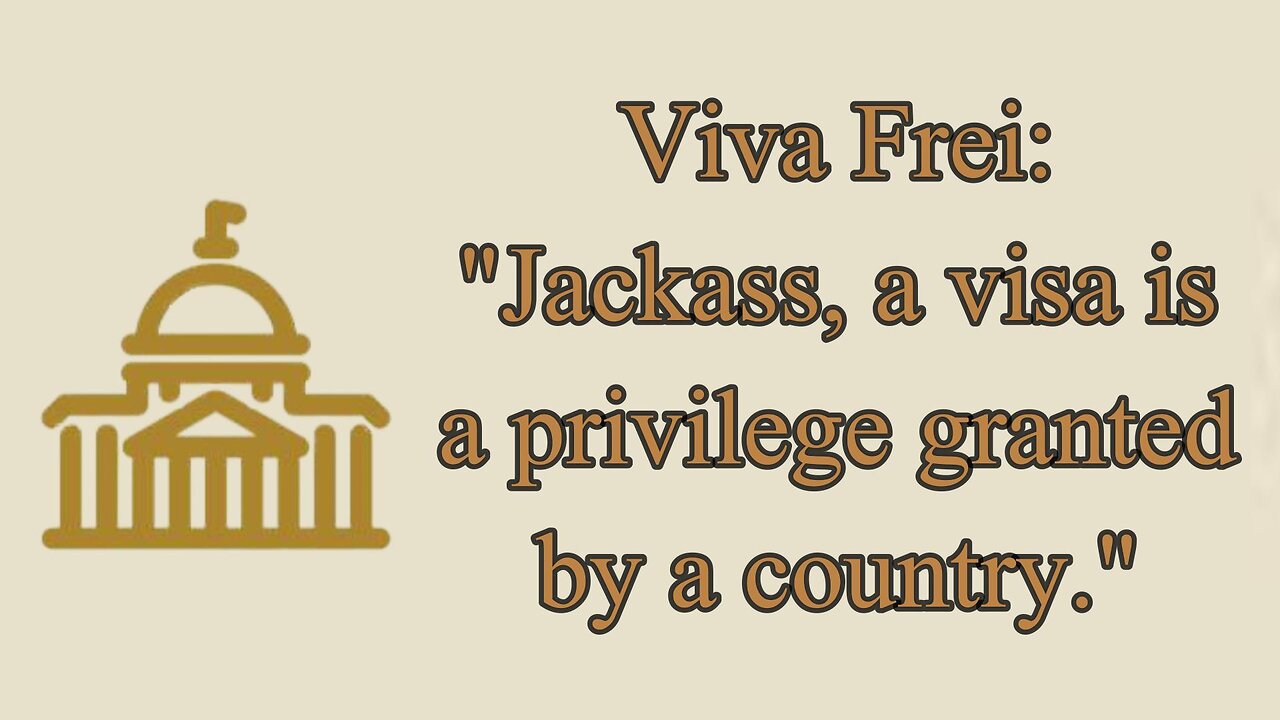 Your Visa Doesn't Come With Rights, It Comes With Privileges