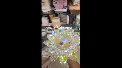 Blossoming Flower Shimmering Glass Candle Holder | Mar23