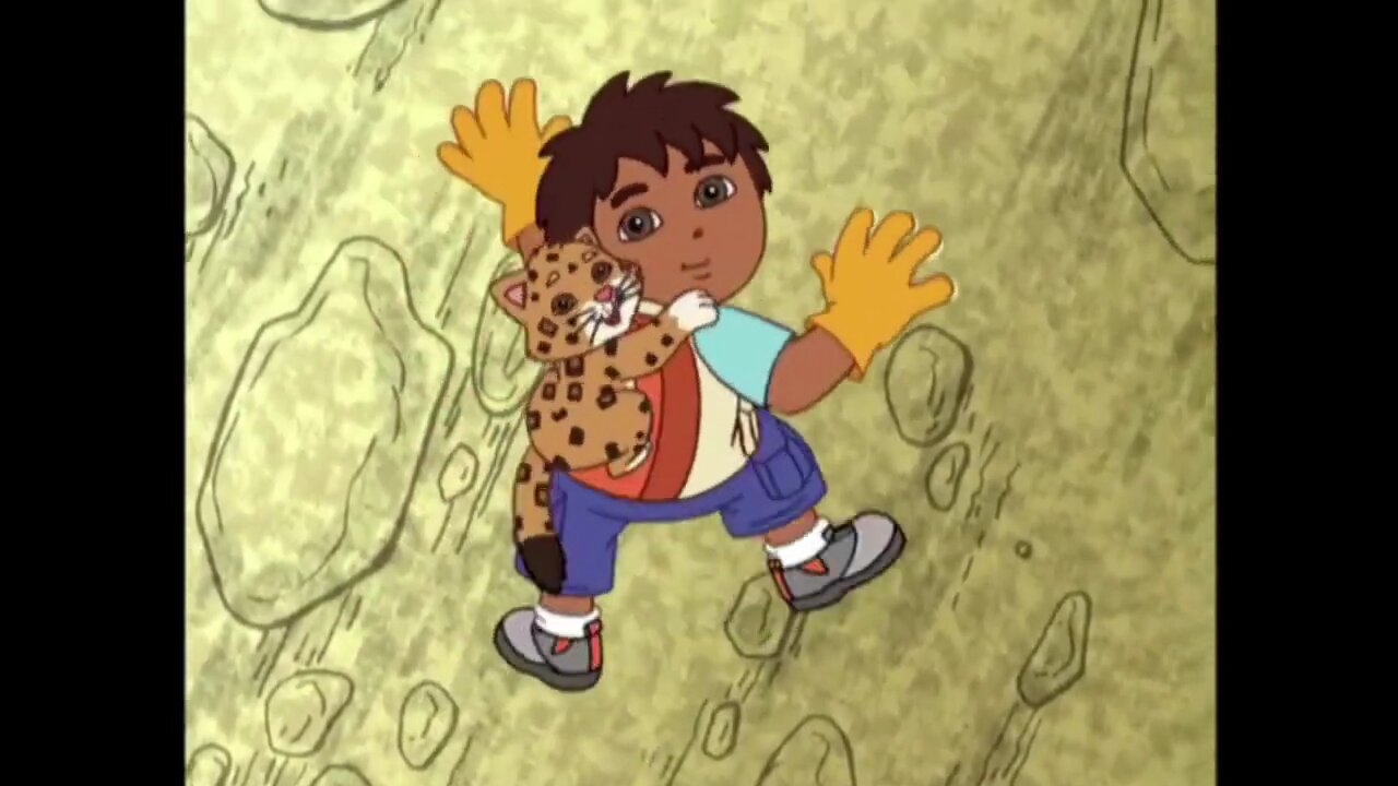 Go Diego Go Diego and Baby Jaguar Climbing a Pyramid