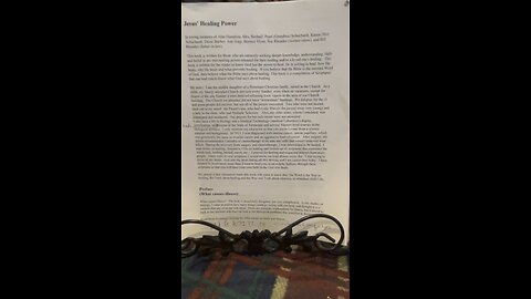 Jesus’ Healing Power, preface