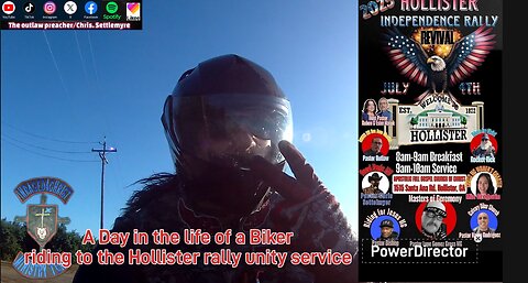 A Day in the life of a Biker riding to the Hollister rally unity service #theoutlawpreacher