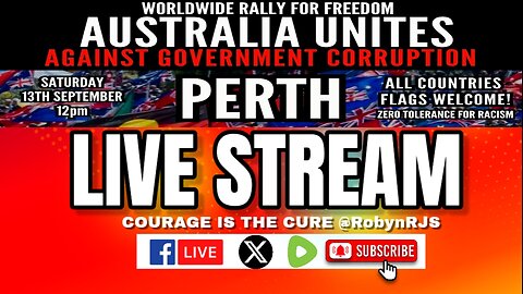 LIVE STREAM PERTH | AUSTRALIA UNITES RALLY | 13 September 2025
