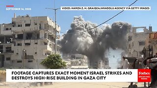 RAW FOOTAGE: Israeli Airstrikes Destroy Building In Gaza City