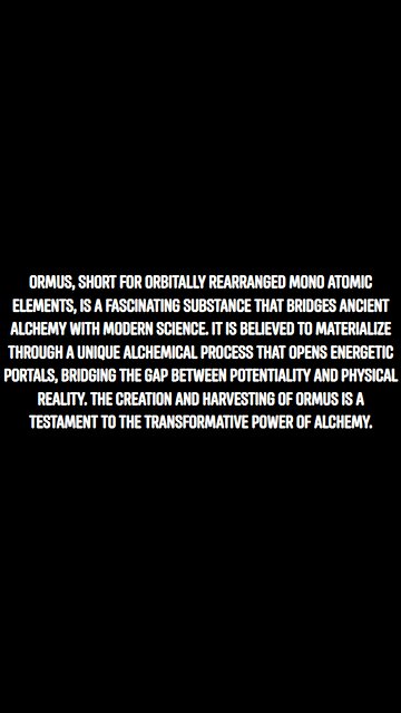THE ELIXIR WITHIN: ORMUS ALCHEMY OF THE TRANSFORMATION.