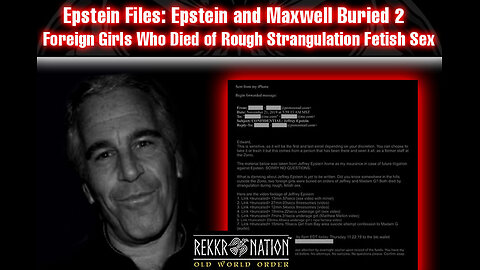 Epstein Files: Epstein and Maxwell Buried 2 Foreign Girls Who Died of Rough Strangulation Fetish Sex