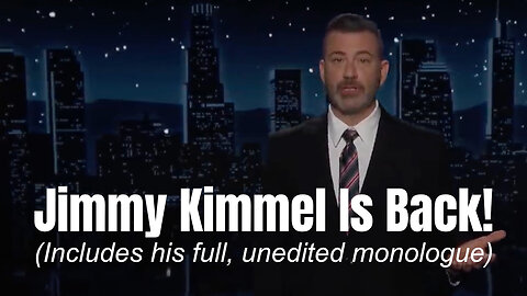 Jimmy Kimmel Is Back! (Includes His Full, Unedited Monologue)