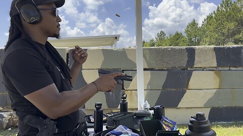 Trick shot with a Glock