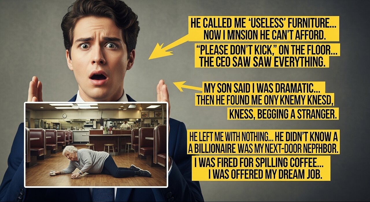 Fired For Spilling Coffee, Hired as a Director My Son Ignored My Cries... Until He Found Me Broken..