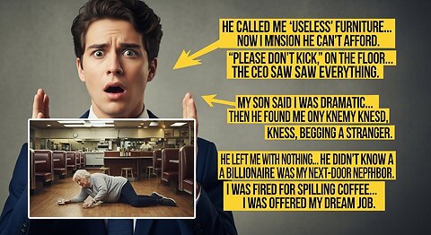 Fired For Spilling Coffee, Hired as a Director My Son Ignored My Cries... Until He Found Me Broken..
