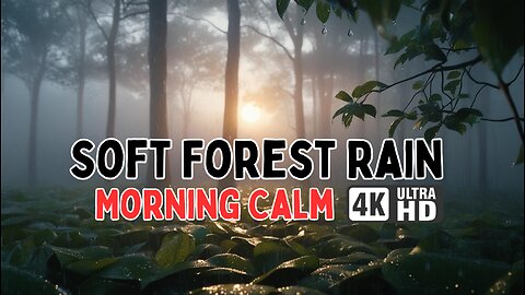 Wake Up to Soft Forest Rain | Gentle Morning Sounds for Peaceful Start