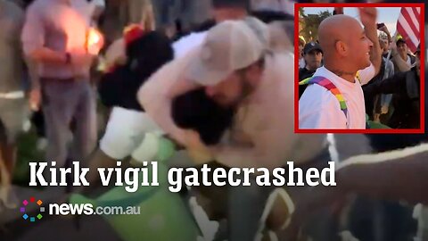 Huge brawl breaks as Charlie Kirk vigils are held across USA
