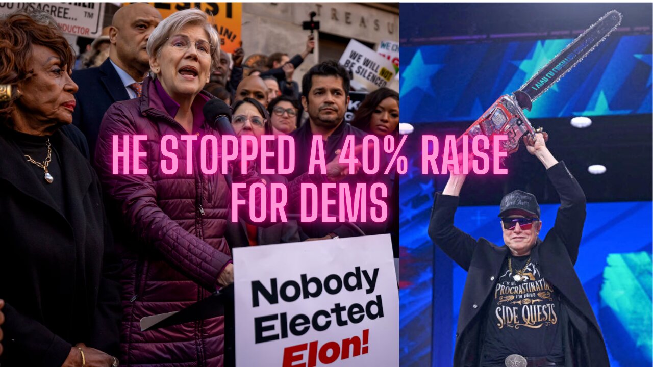 Elon blocks Dems 40% Raise they were trying to sneak in!! Now it makes sense why they hate him!!!