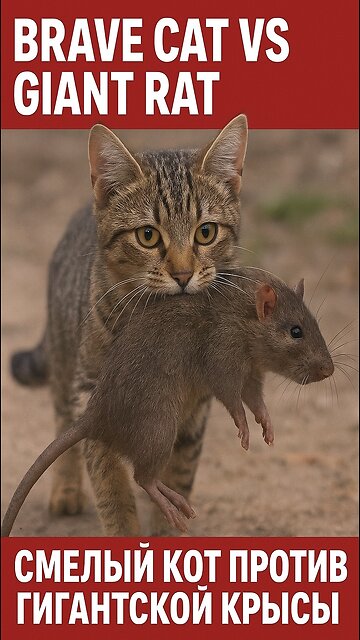 Can you believe this kitten's courage? 😱🐱🐭