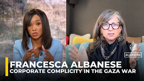 UN Special Rapporteur Francesca Albanese slams corporate complicity in Gaza war & Israeli occupation